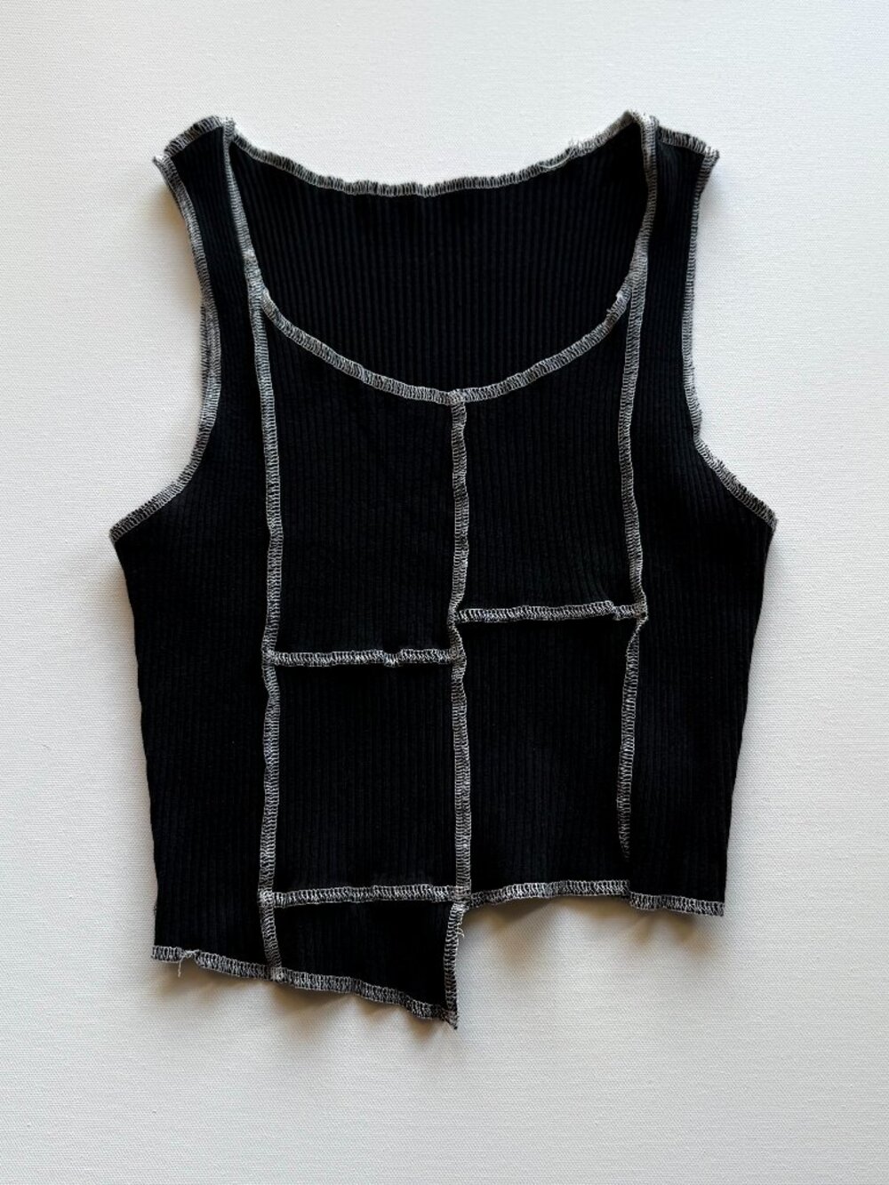 Stitched Patchy Tank Top